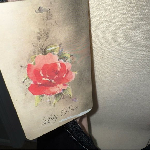 NWT Lily Rose Elegant Black w/ Lace detail Dress Flowy Whimsigoth Soft size 5 - Picture 7 of 10